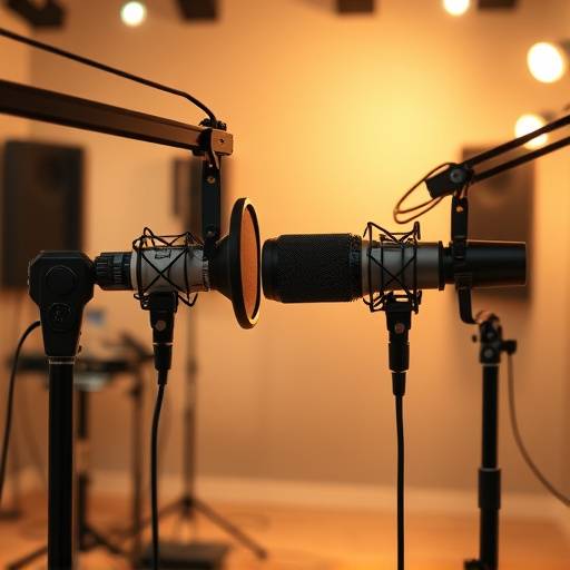 Attrezzatura professionale in studio di registrazione